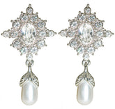 Princess Diana Crystal and Pearl Earrings - TimeLine Gifts